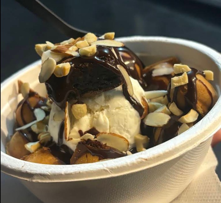 Delighted Almond Sundae Bubble Waffle Bowl